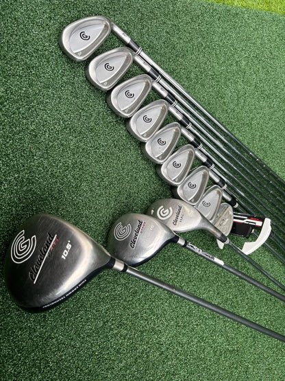 Cleveland Complete Golf Set – TA6 3–PW Irons, Ti460 Driver, Steel 15° Wood, HALO Hybrid & Cart Bag