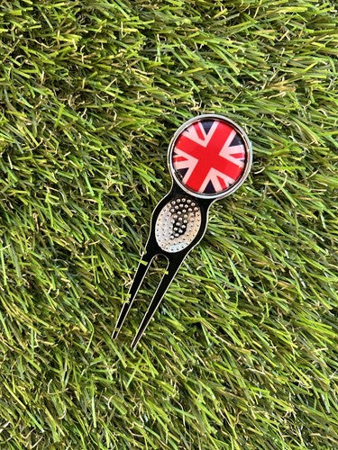Union Jack METAL GOLF BALL MARKER AND PITCH REPAIR TOOL