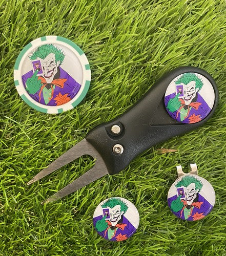 Golf Pitchfork Magnetic Hat Clip With 3 The Joker Markers And Poker Ch