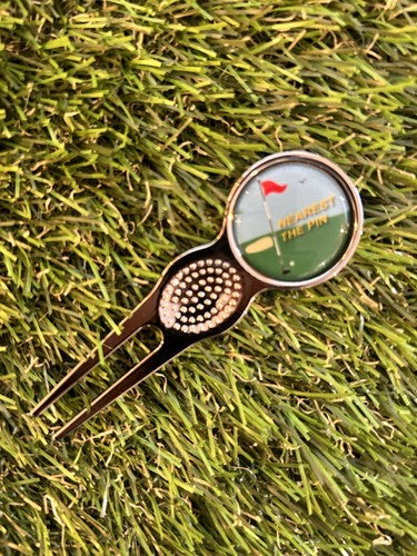 Nearest The Pin  METAL GOLF BALL MARKER AND PITCH REPAIR TOOL