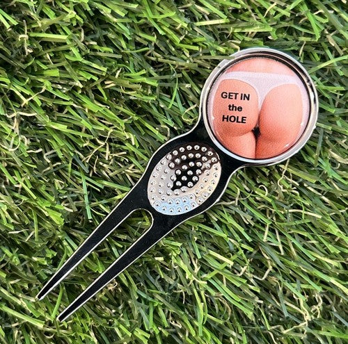 Get In The Hole Sexy  GOLF BALL MARKER AND PITCH REPAIR TOOL