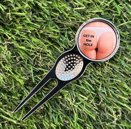 Get In The Hole Sexy  GOLF BALL MARKER AND PITCH REPAIR TOOL
