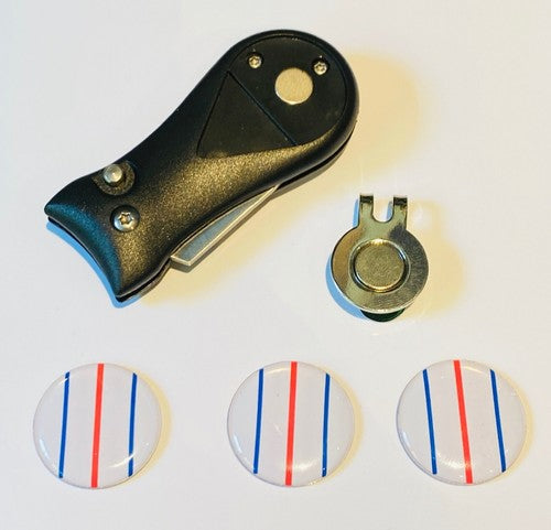 Triple Track Golf Ball Line Marker Pitchfotk Hatclip  Marker Sets For