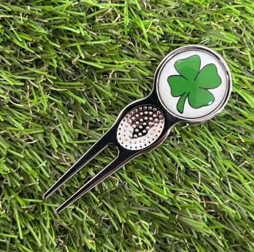 4 LEAF CLOVER GOLF BALL MARKER AND PITCH REPAIR TOOL