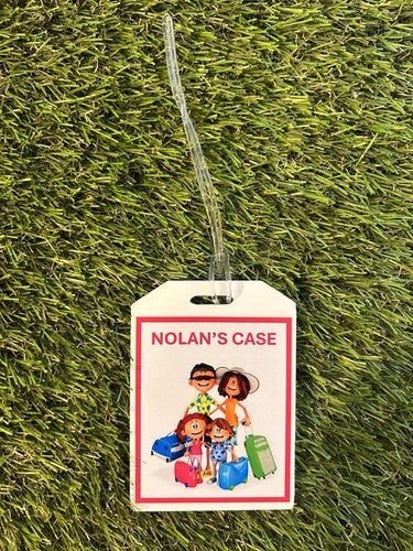 Luxury Luggage Tag Address ID Name Tag Acrylic Personalised Suitcase L