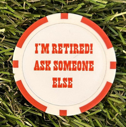 6 Retirement Poker Chips