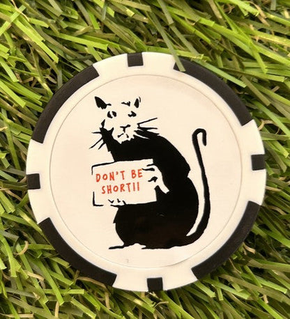 4 X Banksy Rat  Comments - Golf Magnetic Poker Chip