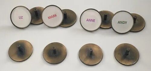 5 Personalised Spike Golf Markers