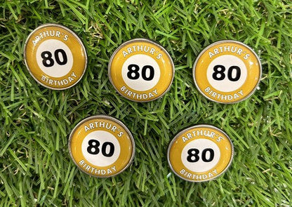 5 Personalised Spike Golf Markers