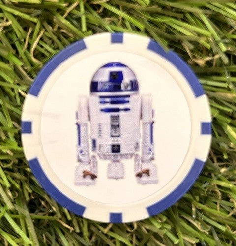 Star Wars - R2D2 - Golf Magnetic Poker Chip - Funny - UK Seller