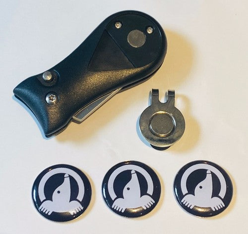 Honma Golf Pitchfork Magnetic Hat Clip With 3 Honma Markers