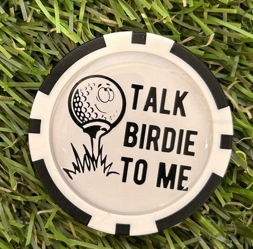 Talk birdie To Me   - Golf Magnetic Poker Chip - Funny - UK Seller