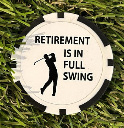 6 Retirement Poker Chips