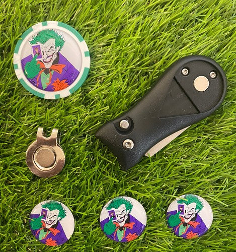 Golf Pitchfork Magnetic Hat Clip With 3 The Joker Markers And Poker Ch