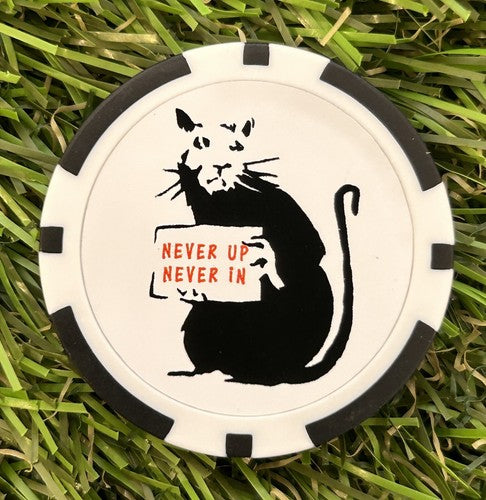 4 X Banksy Rat  Comments - Golf Magnetic Poker Chip