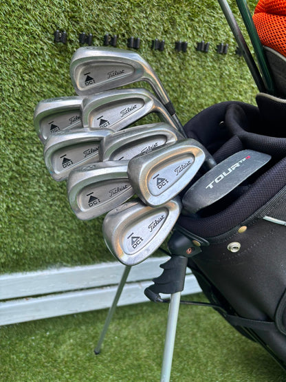Titleist DCI Irons, Titleist DCI Sand Wedge, Confidence Woods & Inesis Stand Bag