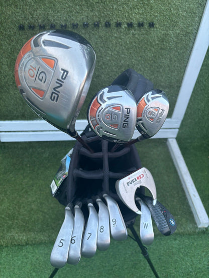 🔥 Ping G10 Full Set (5–PW + SW) + G10 Driver / 4 Wood / Hybrid + Ping Stand Bag