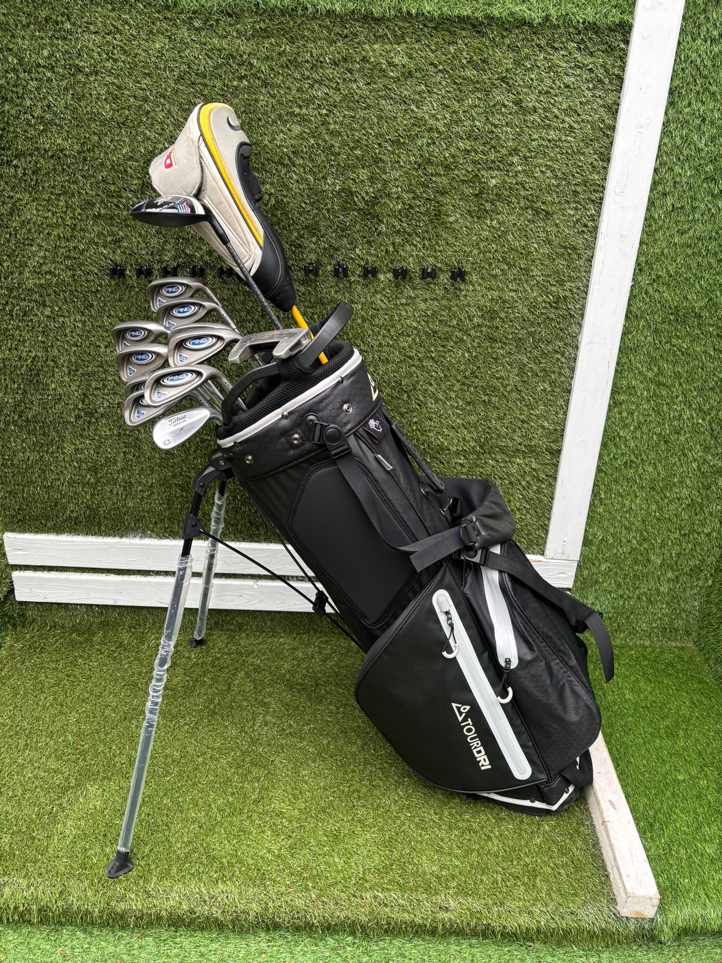 PING G5 Irons, Callaway XR 5 Wood, Nike SQ Dymo Driver, Vokey Wedge & Brand New Waterproof Stand Bag Golf Set