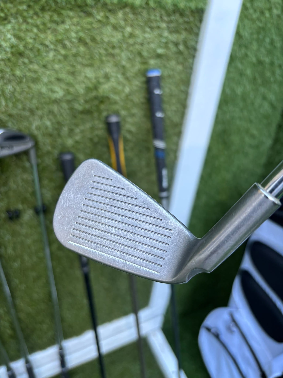PING S59 4–PW Irons, Tour-W 52° Wedge, Cleveland HiBore Driver, Cobra 5 Wood, Mizuno Hybrid, MacGregor Putter & Stand Bag