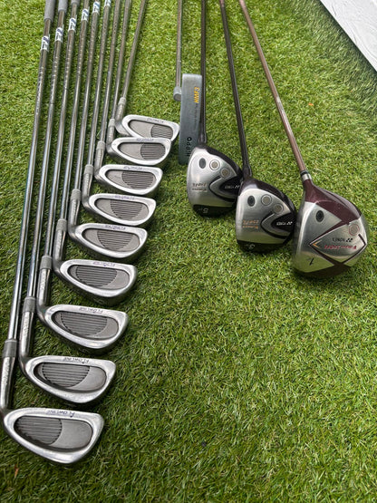 Ladies / Teenager Golf Set – Yonex V-Mass Woods, Fazer Flowline HOT-1 Irons & Bullet Stand Bag