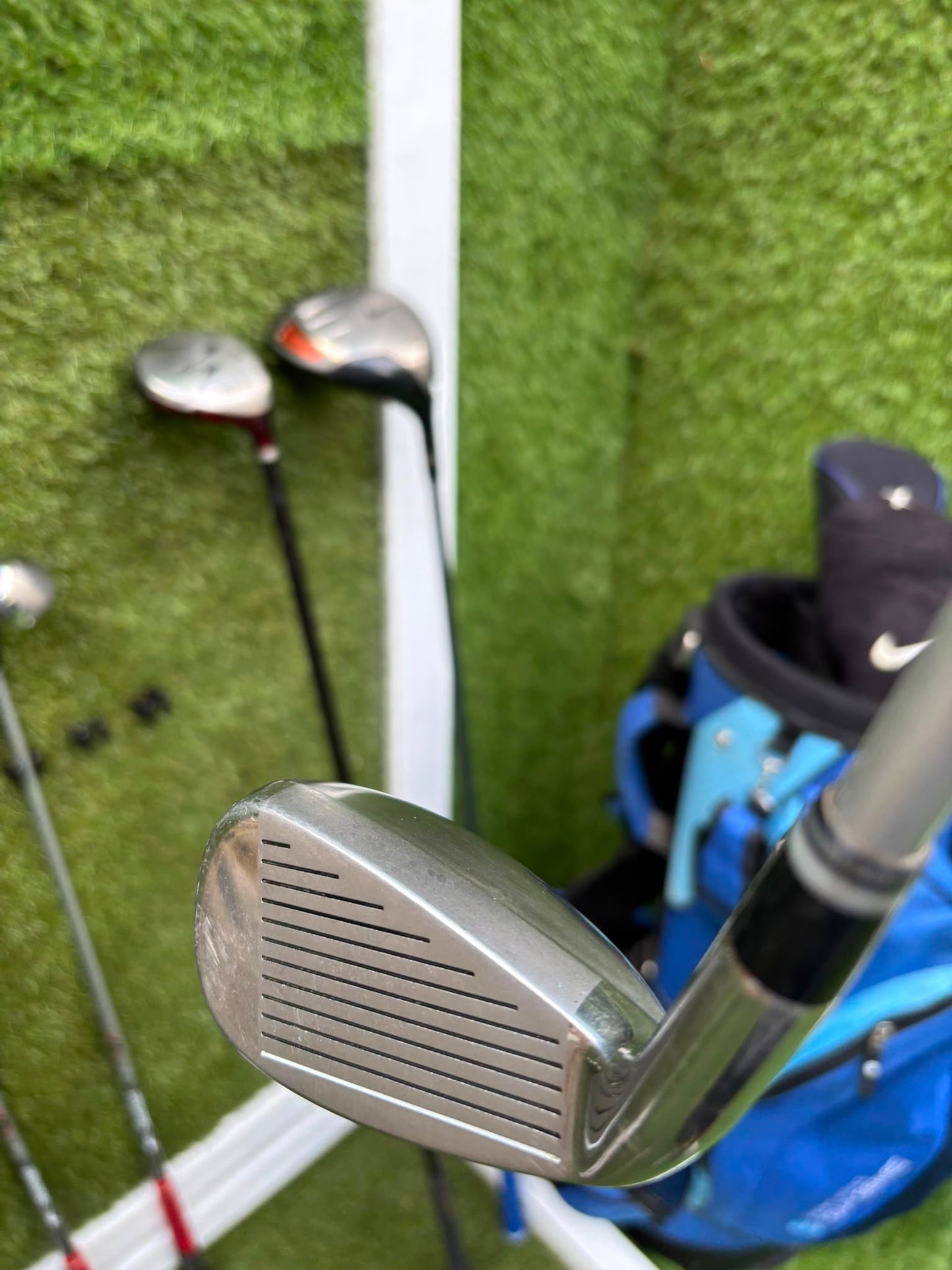 Slazenger Iron-Woods, Nike Driver, Wilson Fairway Wood, Voodoo Daddy Putter & Stand Bag