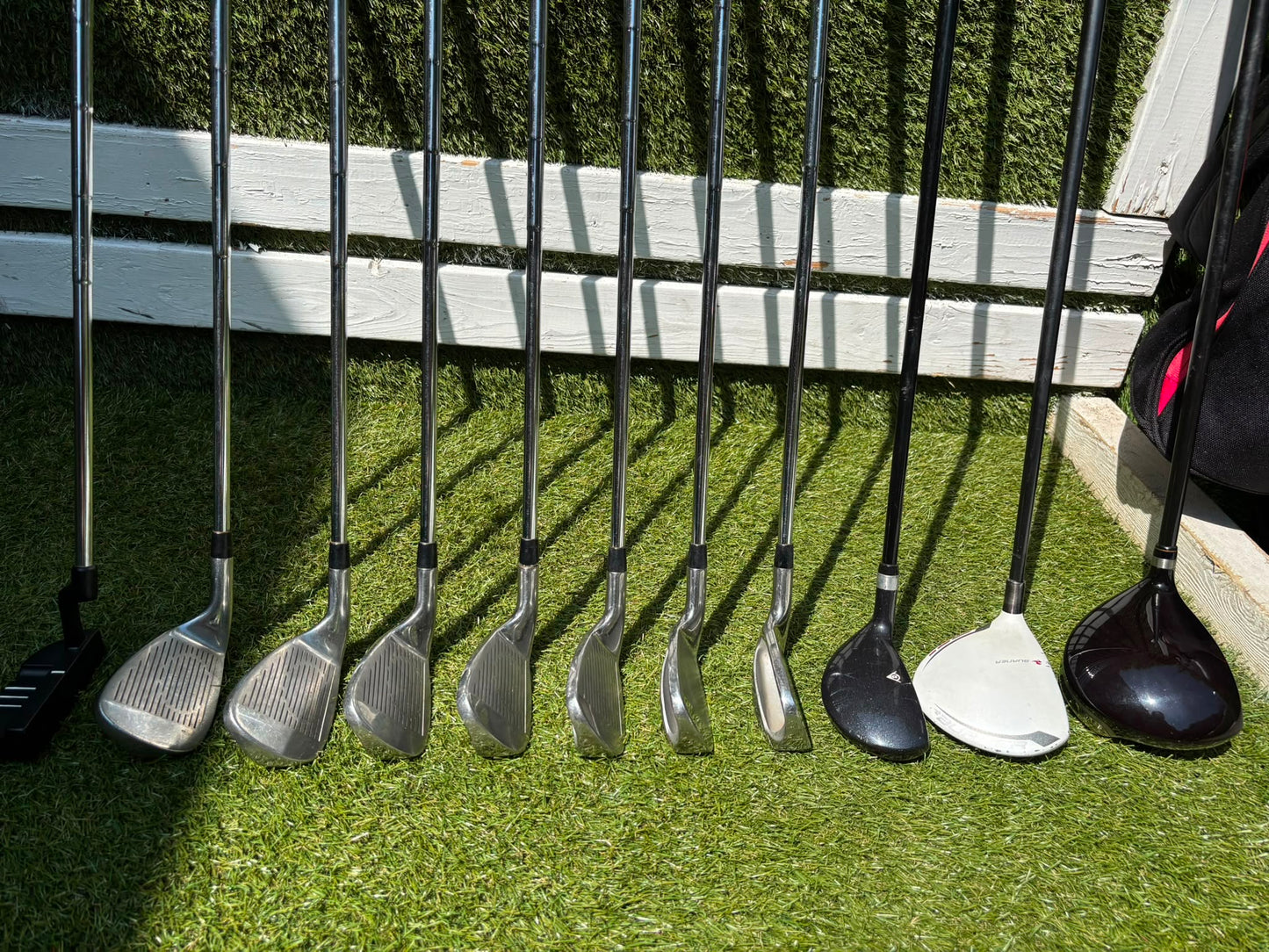 Wilson Deep Red Irons, TaylorMade Burner 3.0 Fairway Wood, Wilson Driver & Brand New Stand Bag
