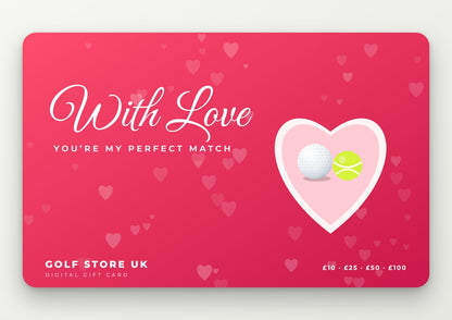 Golf Store UK digital gift card – With Love Valentine's design