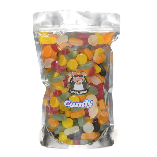 Vegan Traditional Wine Gums Candy Resealable Bag - 1KG