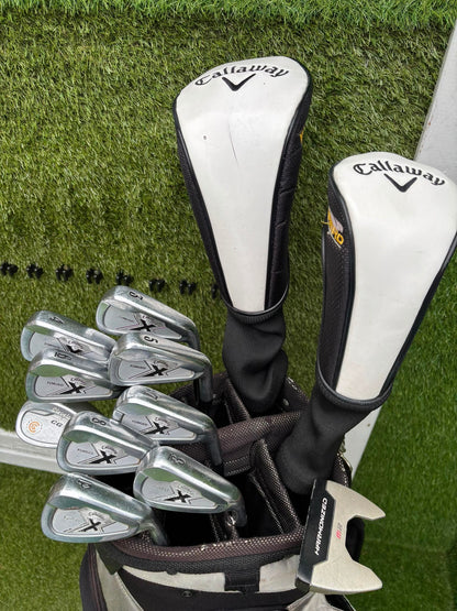 Callaway X Forged Irons, Callaway Warbird Woods, Cleveland CG16 Wedge & TaylorMade Cart Bag