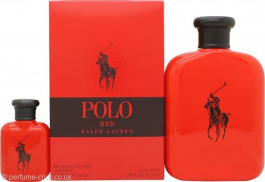 Ralph Lauren POLO RED Eau De Toilette Gift Set 125ml EDT + 15ml EDT