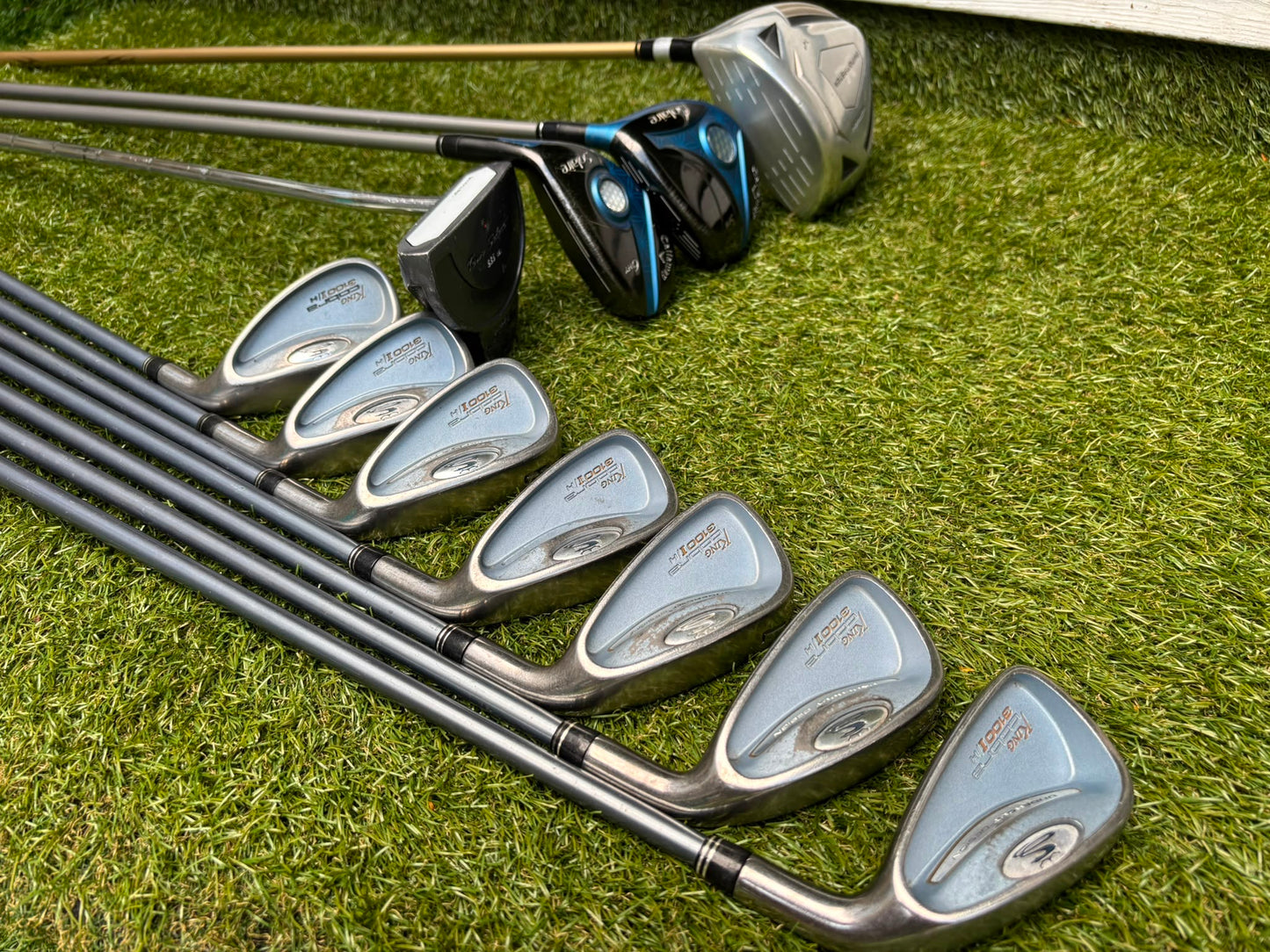 Cobra 3100 I/H Ladies Graphite Irons, Callaway Solaire Woods & RAM Force Cart Bag
