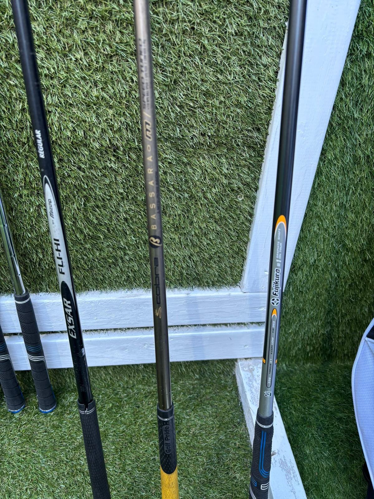 PING S59 4–PW Irons, Tour-W 52° Wedge, Cleveland HiBore Driver, Cobra 5 Wood, Mizuno Hybrid, MacGregor Putter & Stand Bag