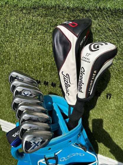 Callaway X-20 Irons (4–SW) + Titleist 917 D2 Driver & Adidas Adizero Bag