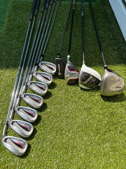 Wilson Deep Red Irons, TaylorMade Burner 3.0 Fairway Wood, Wilson Driver & Brand New Stand Bag