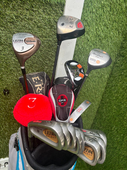 LEFT-HANDED Wilson Ultra Select Irons (3–SW) + Big Bertha Driver + Woods + Hybrid (14 Clubs)