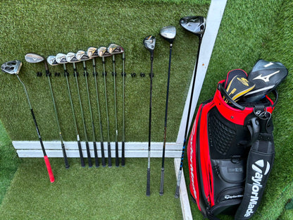 Callaway Apex DCB Irons, Mizuno Driver, Odyssey Lab Putter & TaylorMade Team Tour Cart Bag