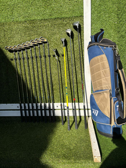 Tristar II 3–SW Irons + RAM FX Driver + Wilson Staff Cleek + Masters Stand Bag – 13 Clubs