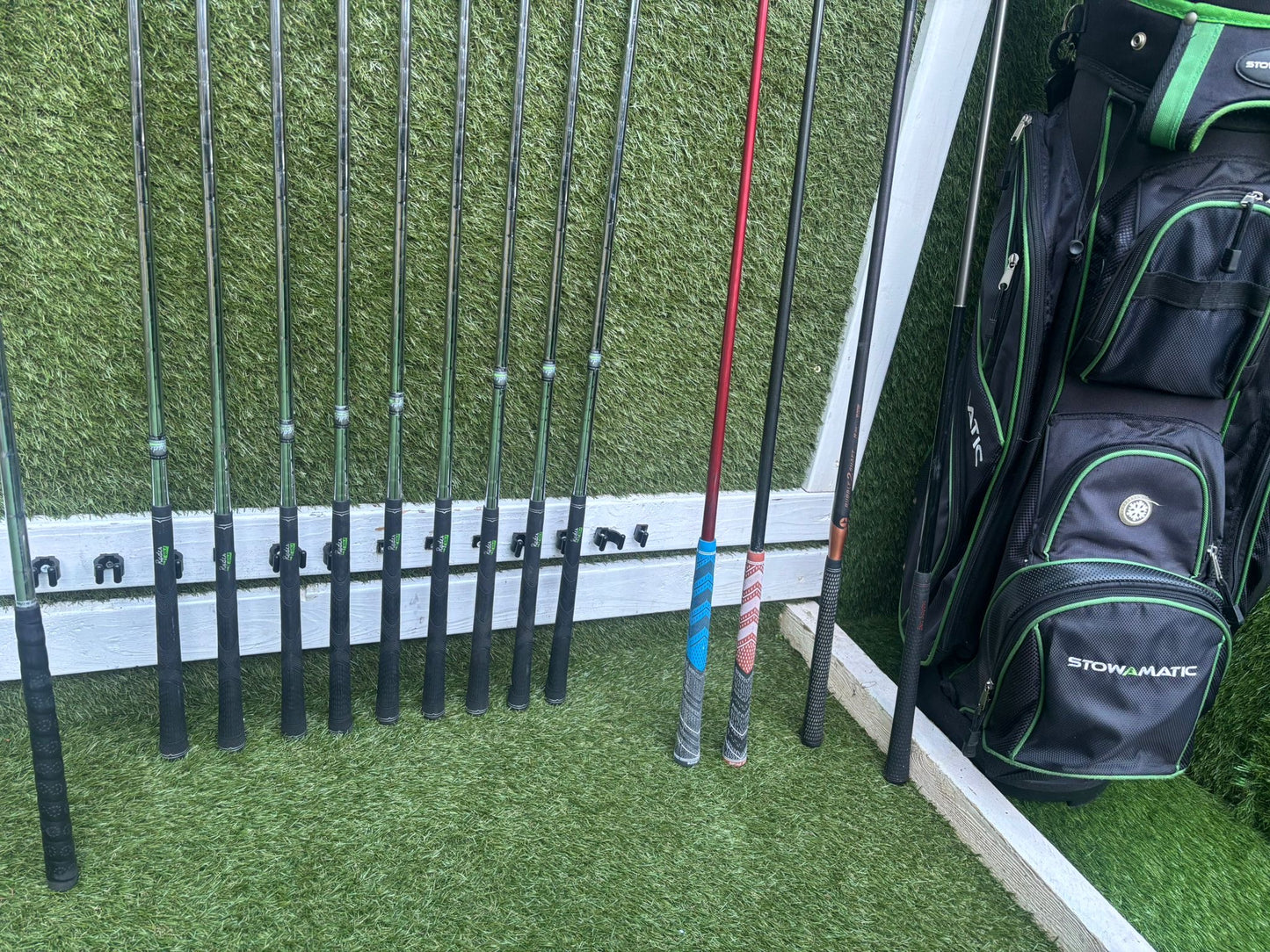 Ryder Z-40 Irons + Ben Sayers Power Pact Driver + Woods + RAM FXi Hybrid + Stowamate Bag (14 Clubs)