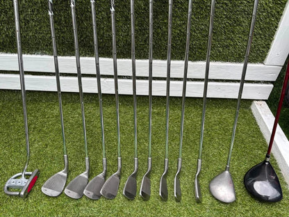 Maple Leaf Competitive Edge Irons + King Cobra Driver, 3 Wood, Zucci Putter & PowaKaddy Bag