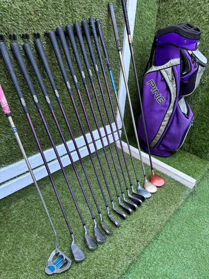 Yonex Super ADX 400 Ladies Golf Set with TaylorMade Burner Woods & PING Bag