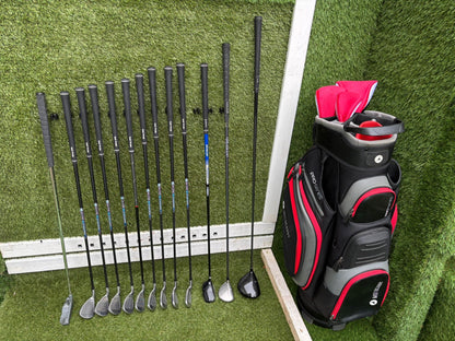 John Letters Trilogy T5 Graphite Iron Set + Woods & Motocaddy Bag