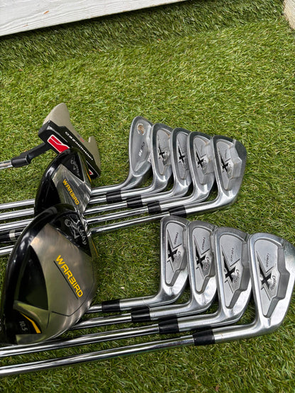 Callaway X Forged Irons, Callaway Warbird Woods, Cleveland CG16 Wedge & TaylorMade Cart Bag