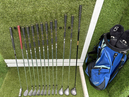Nicklaus Linear Dynamics Golf Set with Snake Eyes Maraging Steel Driver, Matching Woods & Stand Bag
