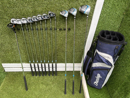 Dunlop MPX Golf Set with Matching MX II Woods, Confidence HC7 Putter & Dunlop Stand Bag