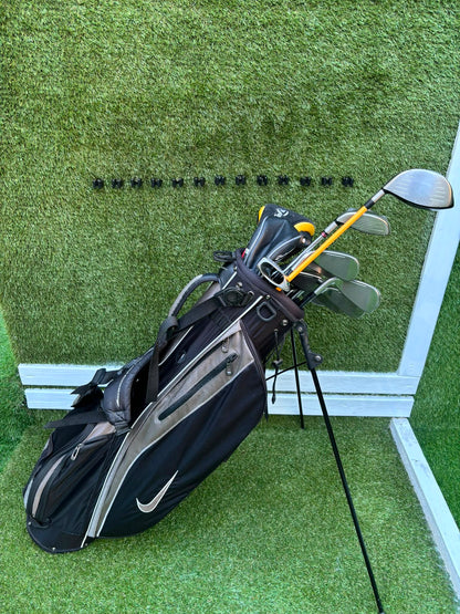 John Letters Graphite Irons, TaylorMade Driver, TaylorMade r7 Wood, EZROLL Putter & Nike Stand Bag