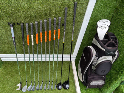 Callaway X Forged Irons, Callaway Warbird Woods, Cleveland CG16 Wedge & TaylorMade Cart Bag