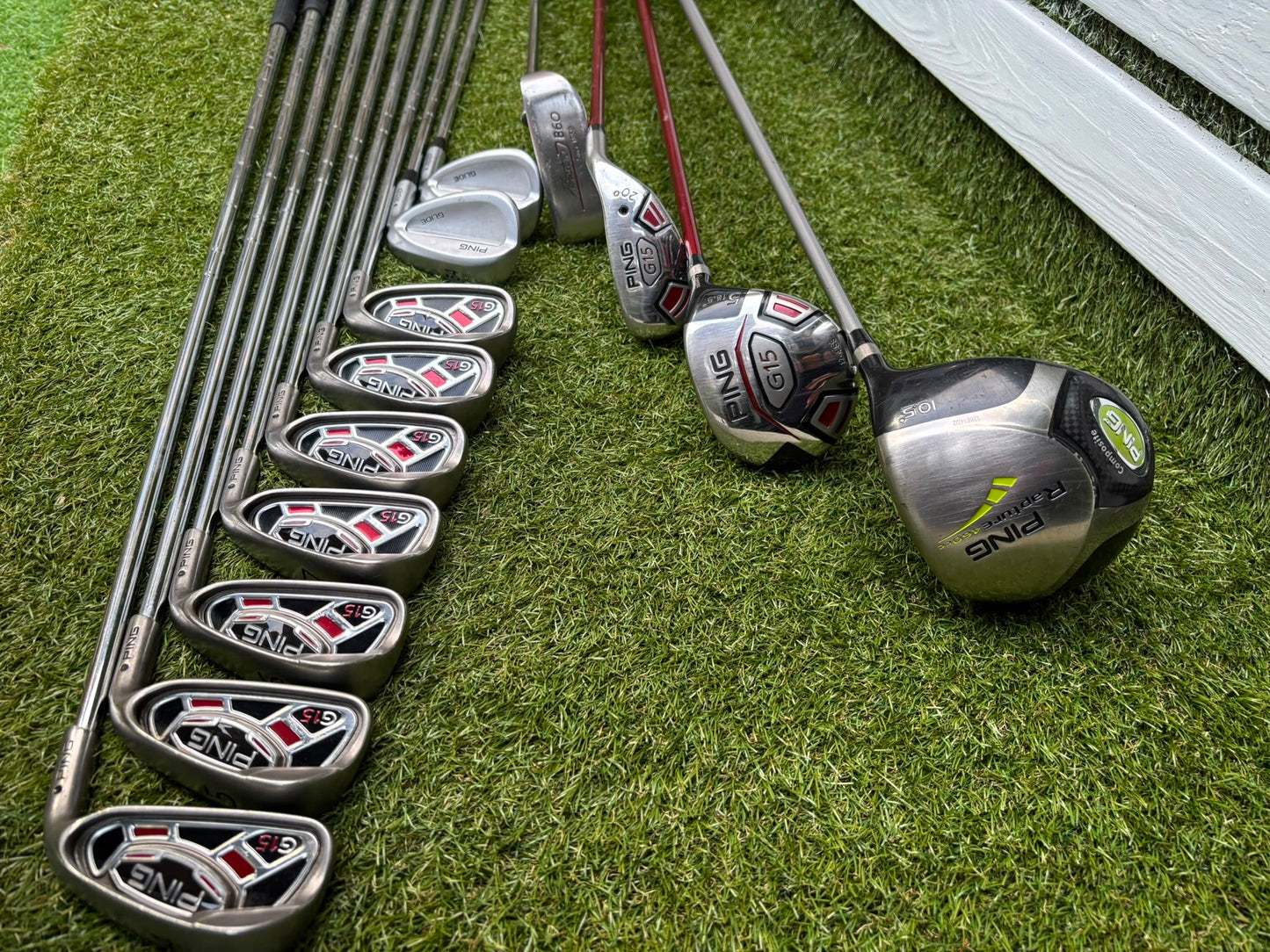Ping G15 Complete Golf Set + Rapture Driver, Glide Wedges & Cobra Cart Bag
