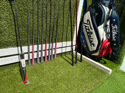 Titleist DCI 762 Irons, Cobra Driver, Odyssey White Ice Teron & Titleist Stars & Stripes Cart Bag