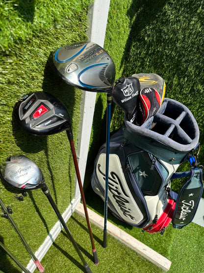 Titleist DCI 762 Irons, Cobra Driver, Odyssey White Ice Teron & Titleist Stars & Stripes Cart Bag