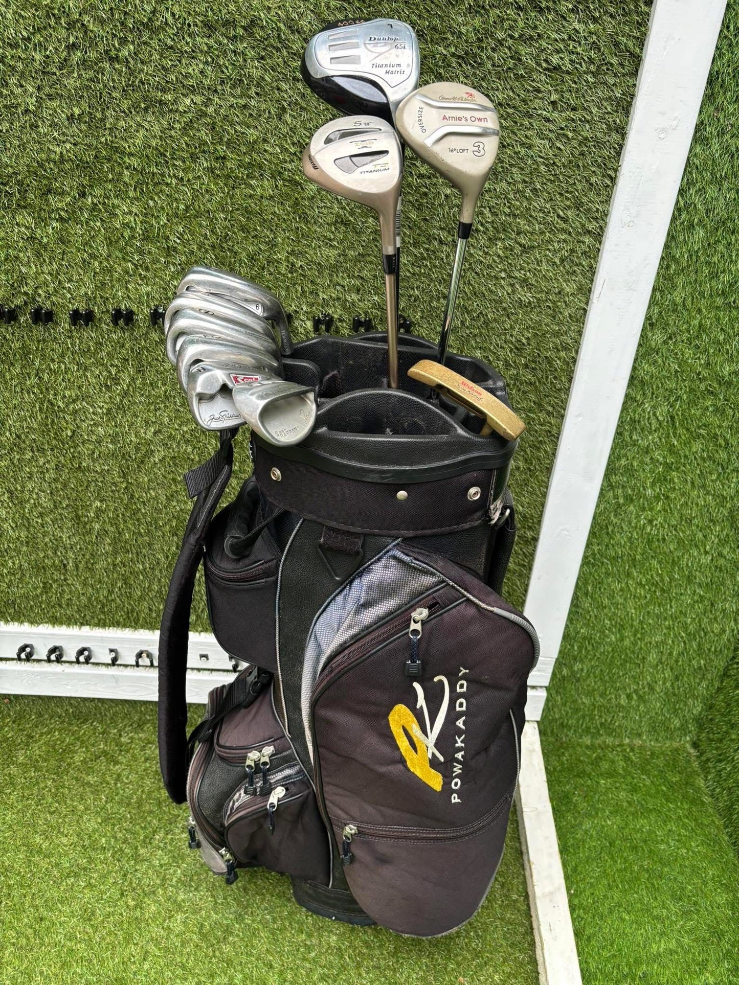 Jack Nicklaus Hybrid Irons + Dunlop / Arnold Palmer / Mizuno Woods + Golden Bear Wedge + Bag – 10 Club Set £164.00 Free Delivery